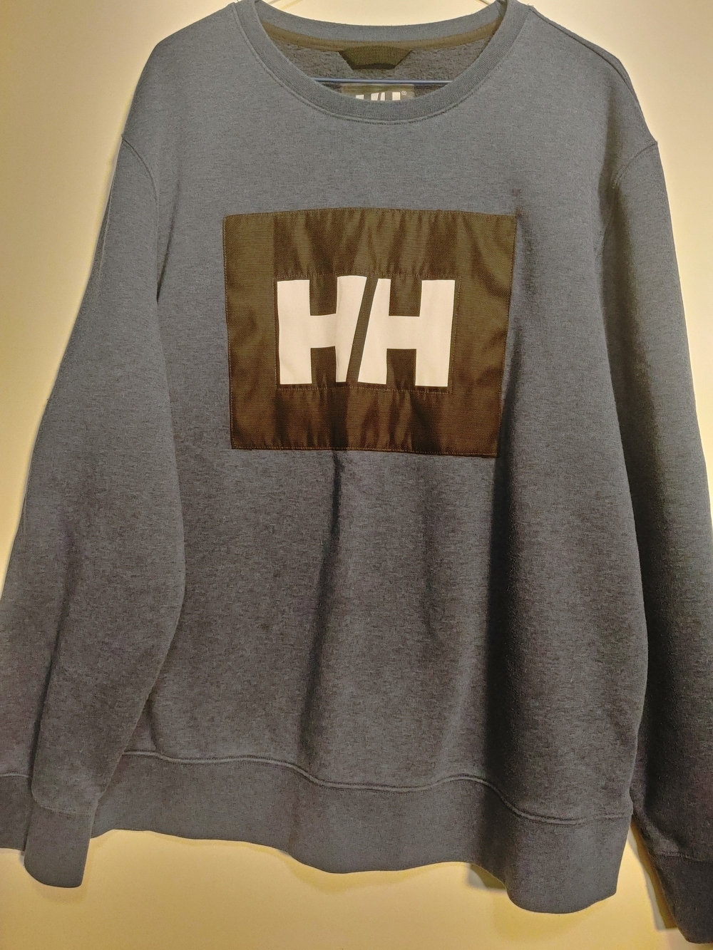 Helly Hansen Navy Crewneck Sweatshirt with Black Logo Patch